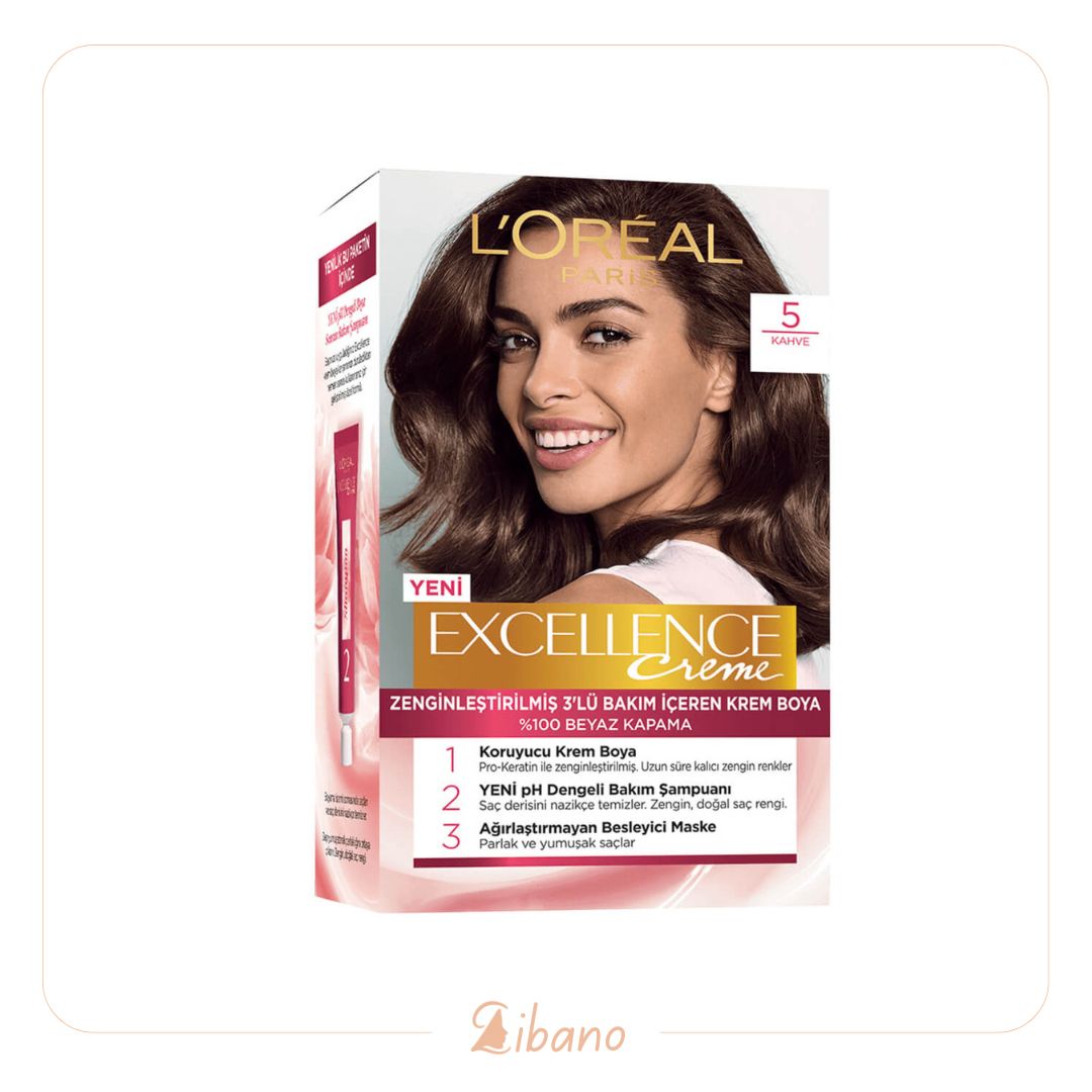 کیت رنگ موی لورال پاریس مدل Excellence شماره 5
