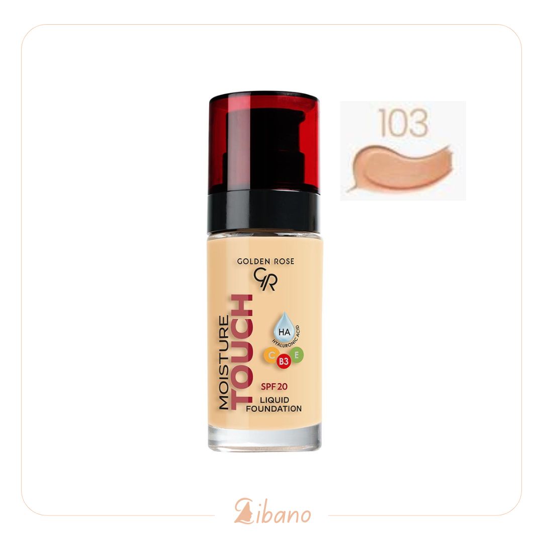 کرم پودر گلدن رز مدل Moisture Touch شماره 103 با SPF20 حجم 30 میل