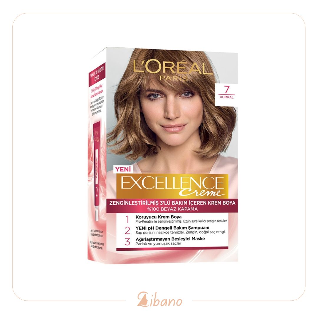 کیت رنگ موی لورآل شماره 7.0 سری Excellence بلوند متوسط