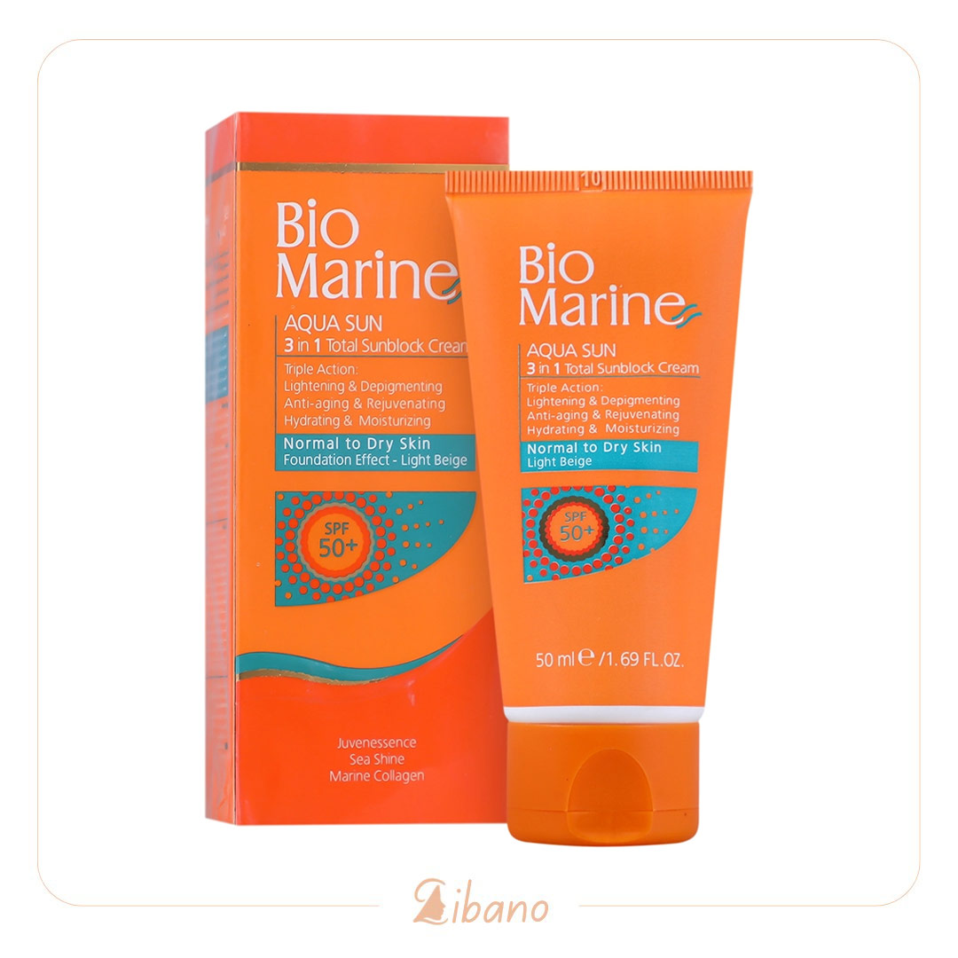 ضدآفتاب بایومارین SPF 50 روشن کننده و ضد چروک